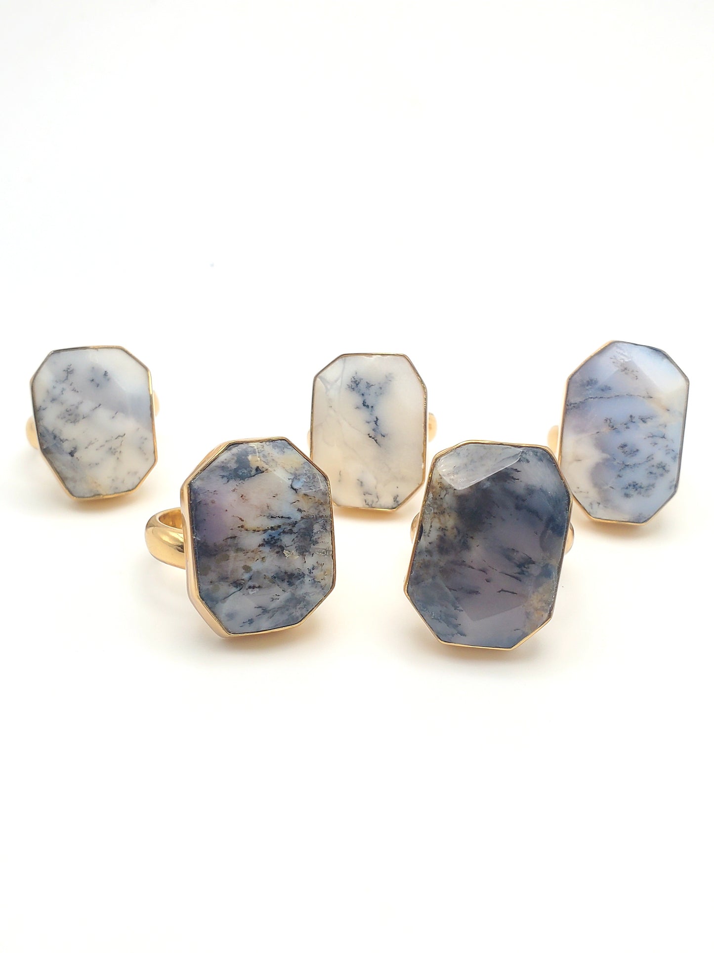 Dendritic Quartz Adjustable Ring - Alchemia