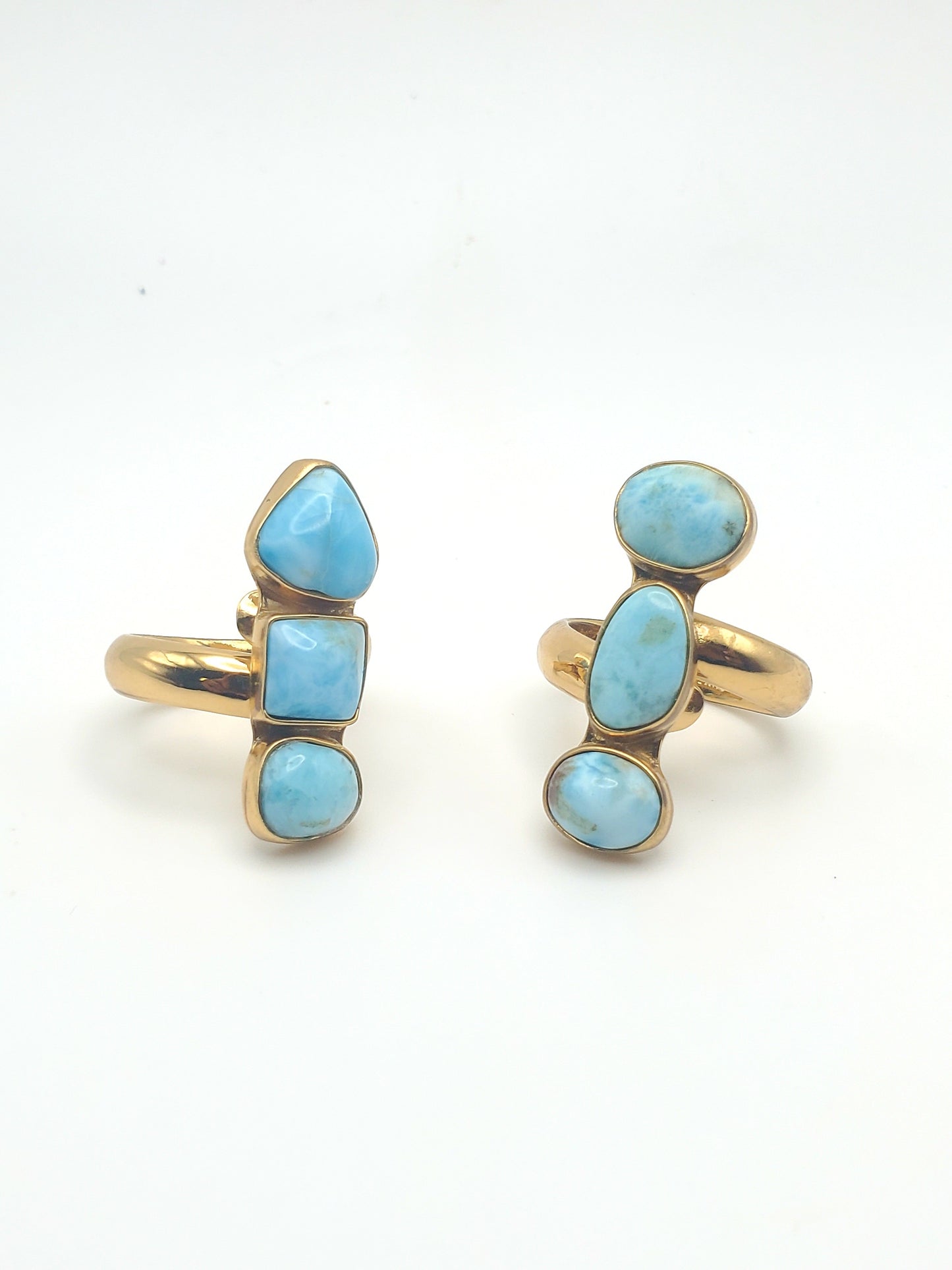Larimar Dainty Tripple Crawler Ring - Alchemia