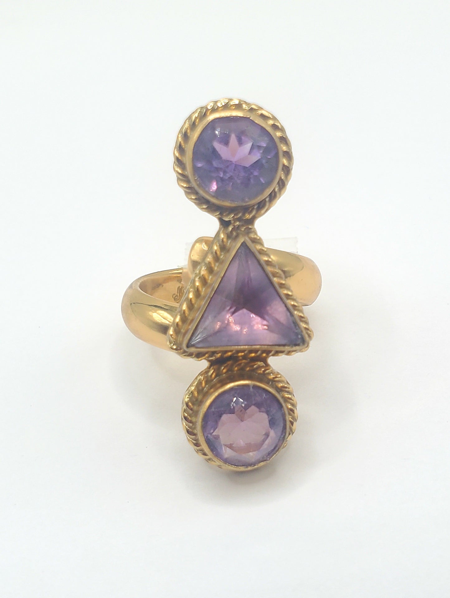 Dainty Amethyst Three-Stone Crawler - Alchemia