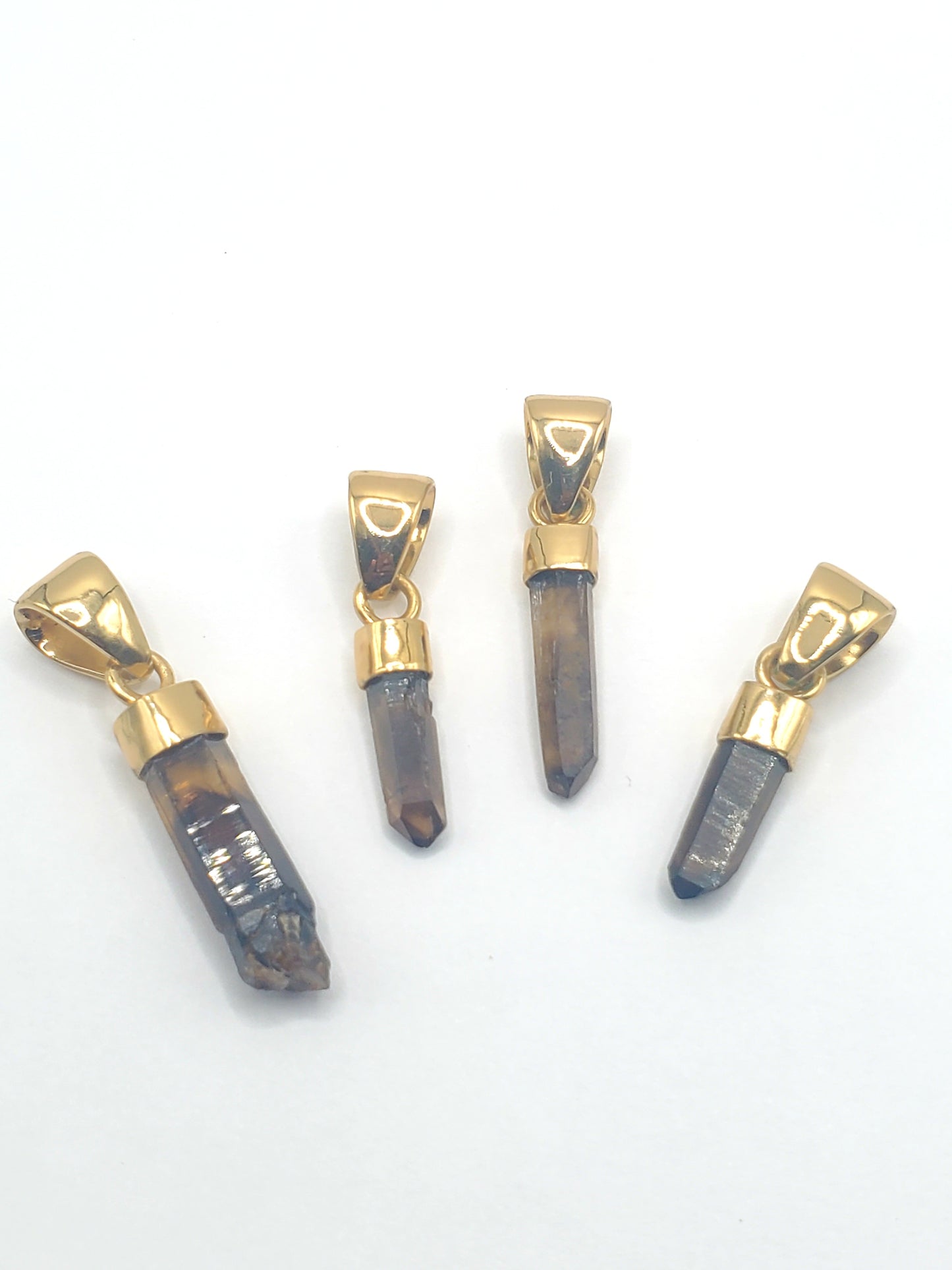 Dainty Smokey Quartz Point Pendant-Alchemia