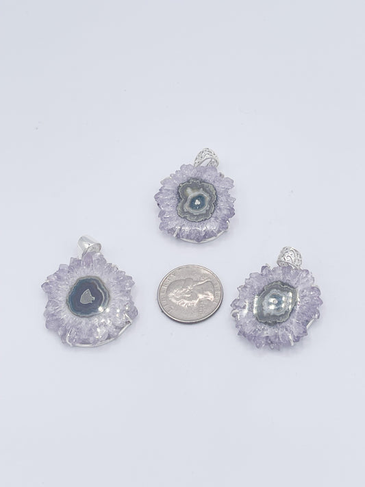 Amethyst Pendants-Solid Sterling Silver