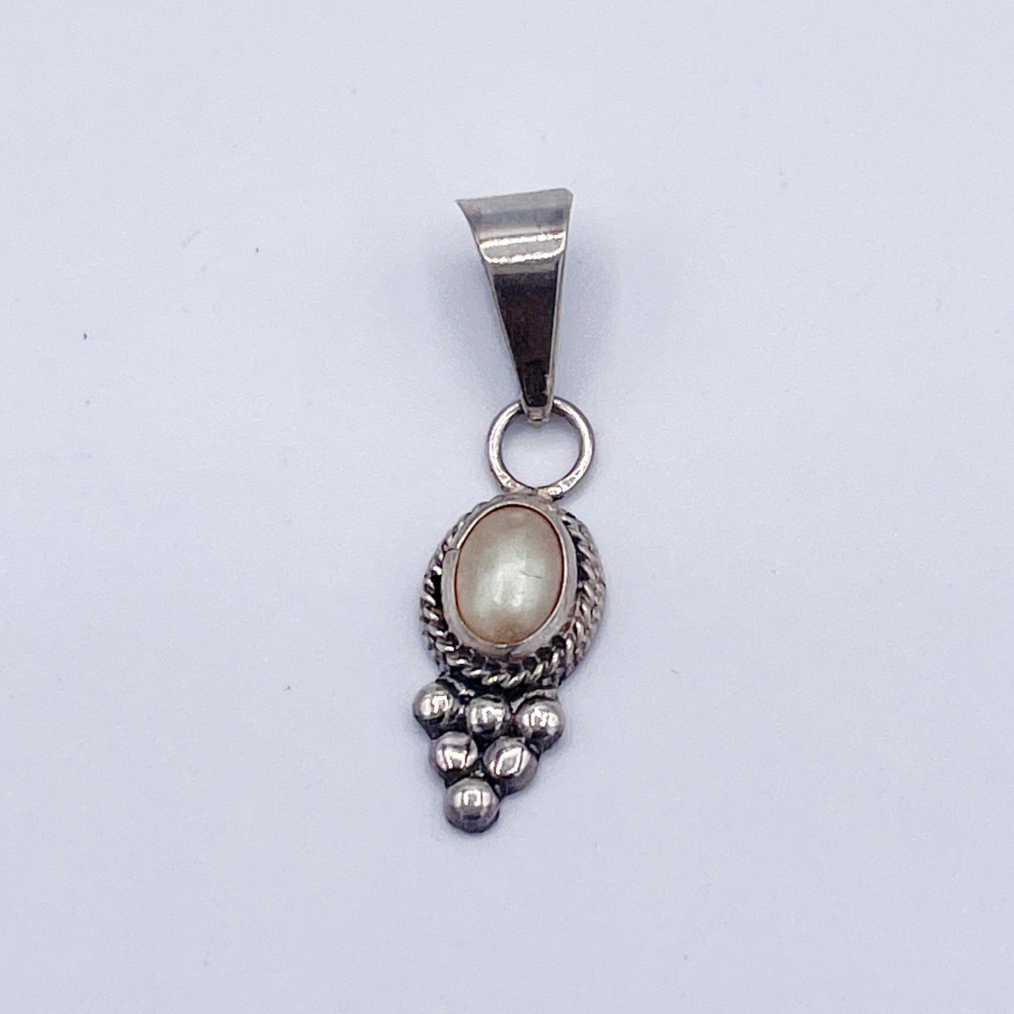Dainty PEARL Boho Pendant - Solid Sterling Silver