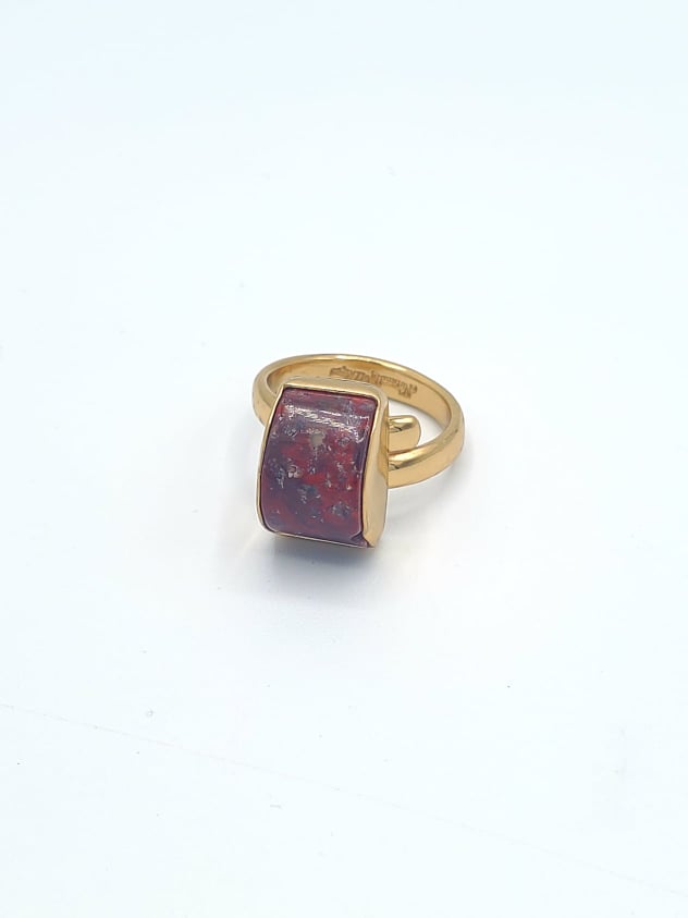 Red Jasper Adjustable Ring-Alchemia