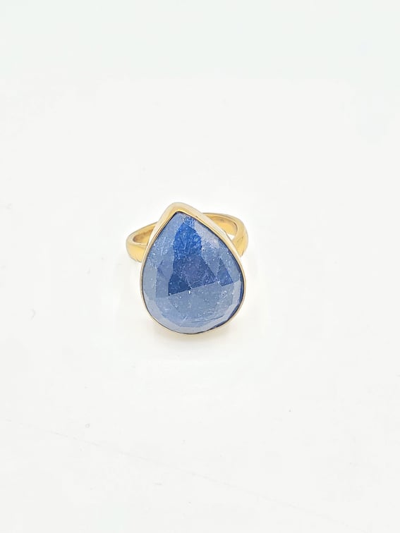 Sapphire Quartz Teardrop Adjustable Ring - Achemia