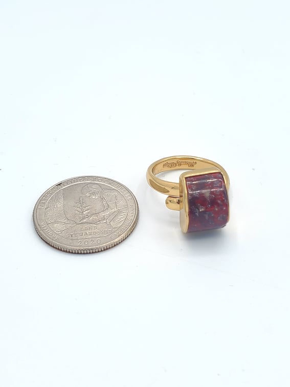Red Jasper Adjustable Ring-Alchemia