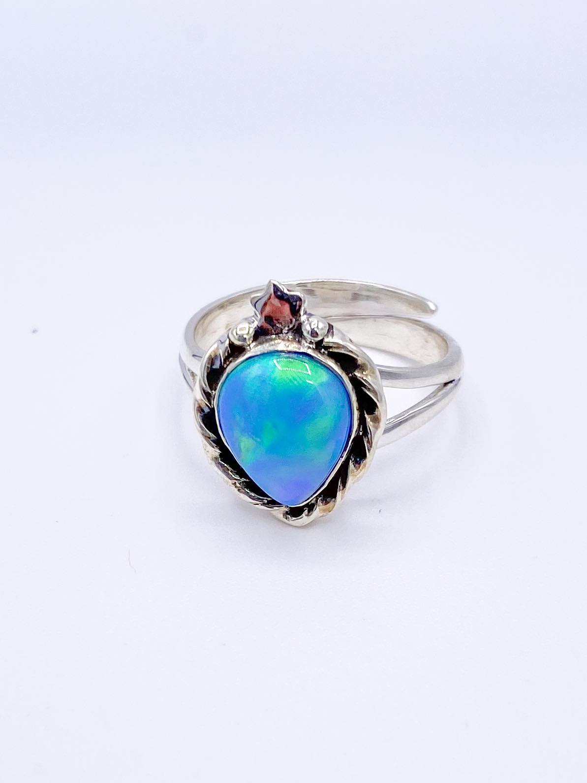 Dainty Blue Galaxy Stone-Solid Sterling Silver