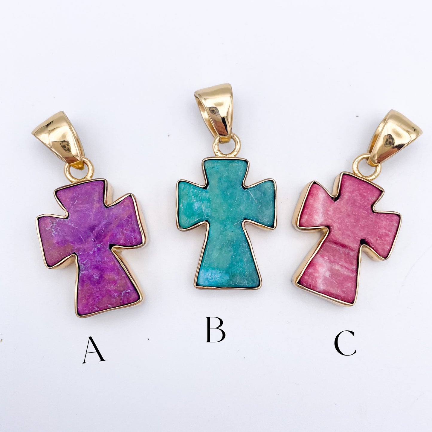 Howlite Cross Pendants - Alchemia
