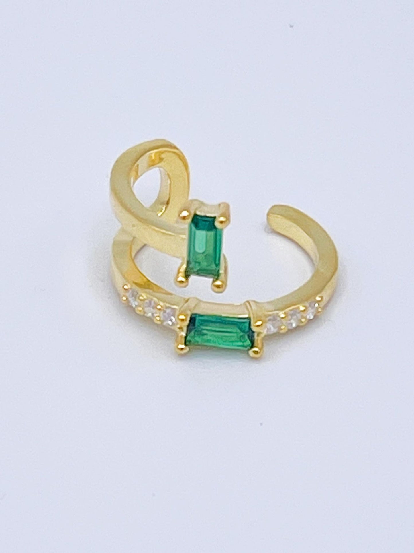 CZ Stack Ear Cuff - Solid Sterling Silver
