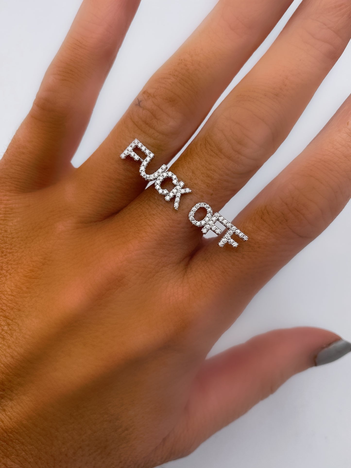 F@@@ OFF Side Set Sized Ring - Silver