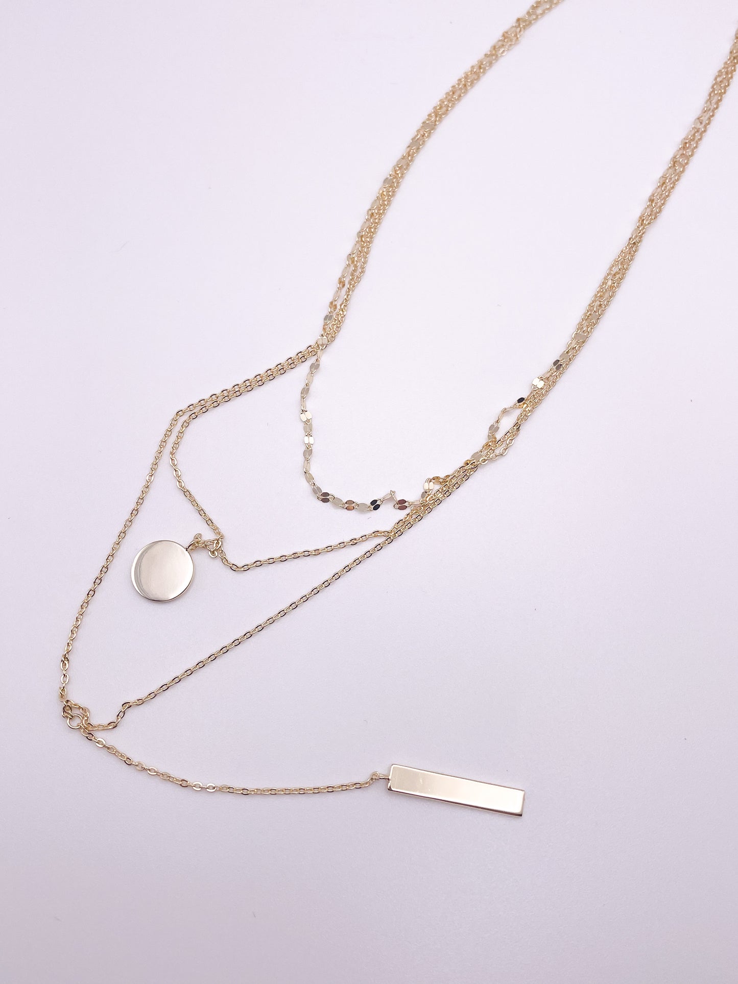Dainty Layer Necklace- Solid Sterling Silver
