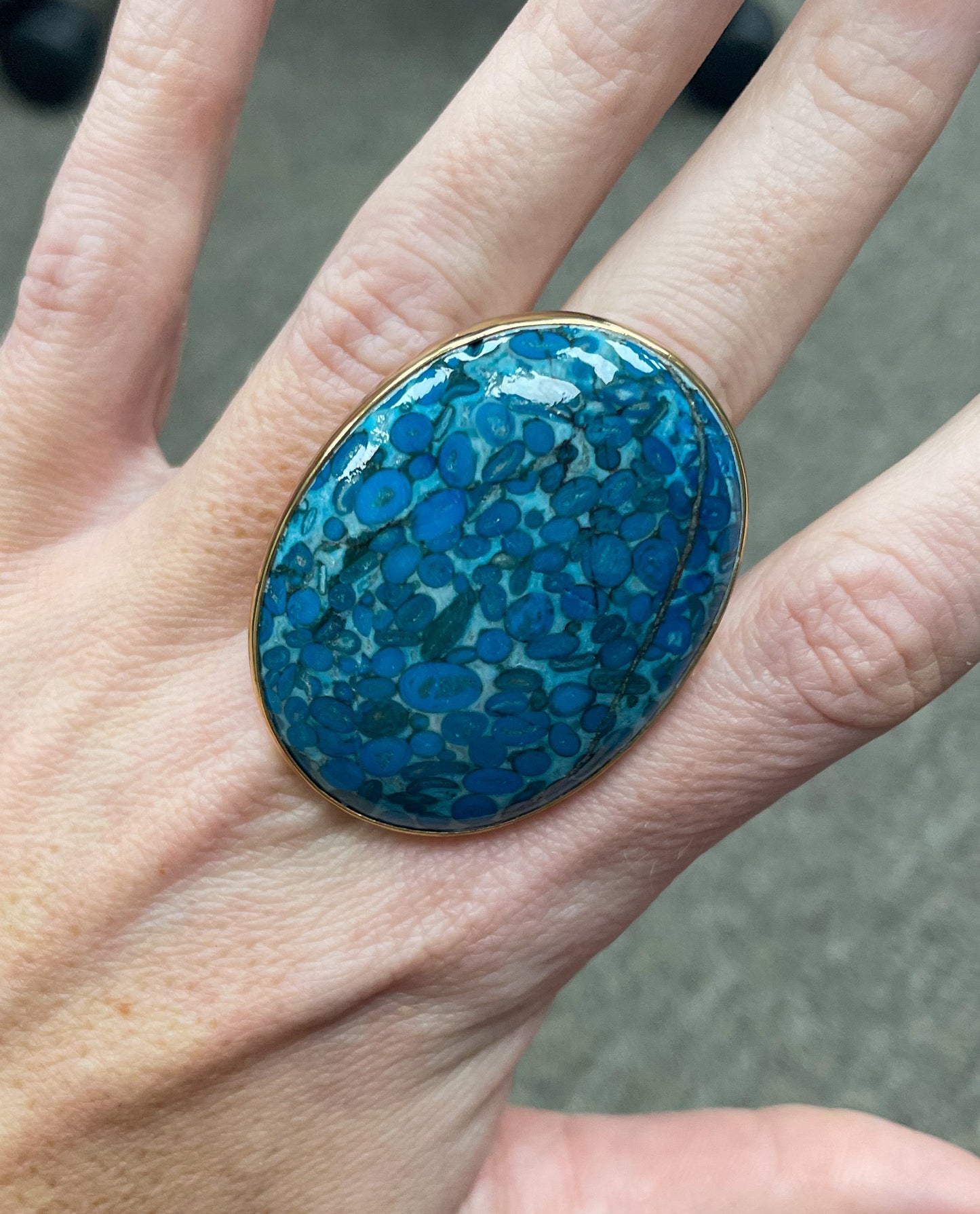 Statement Colored Jasper Ring - Alchemia