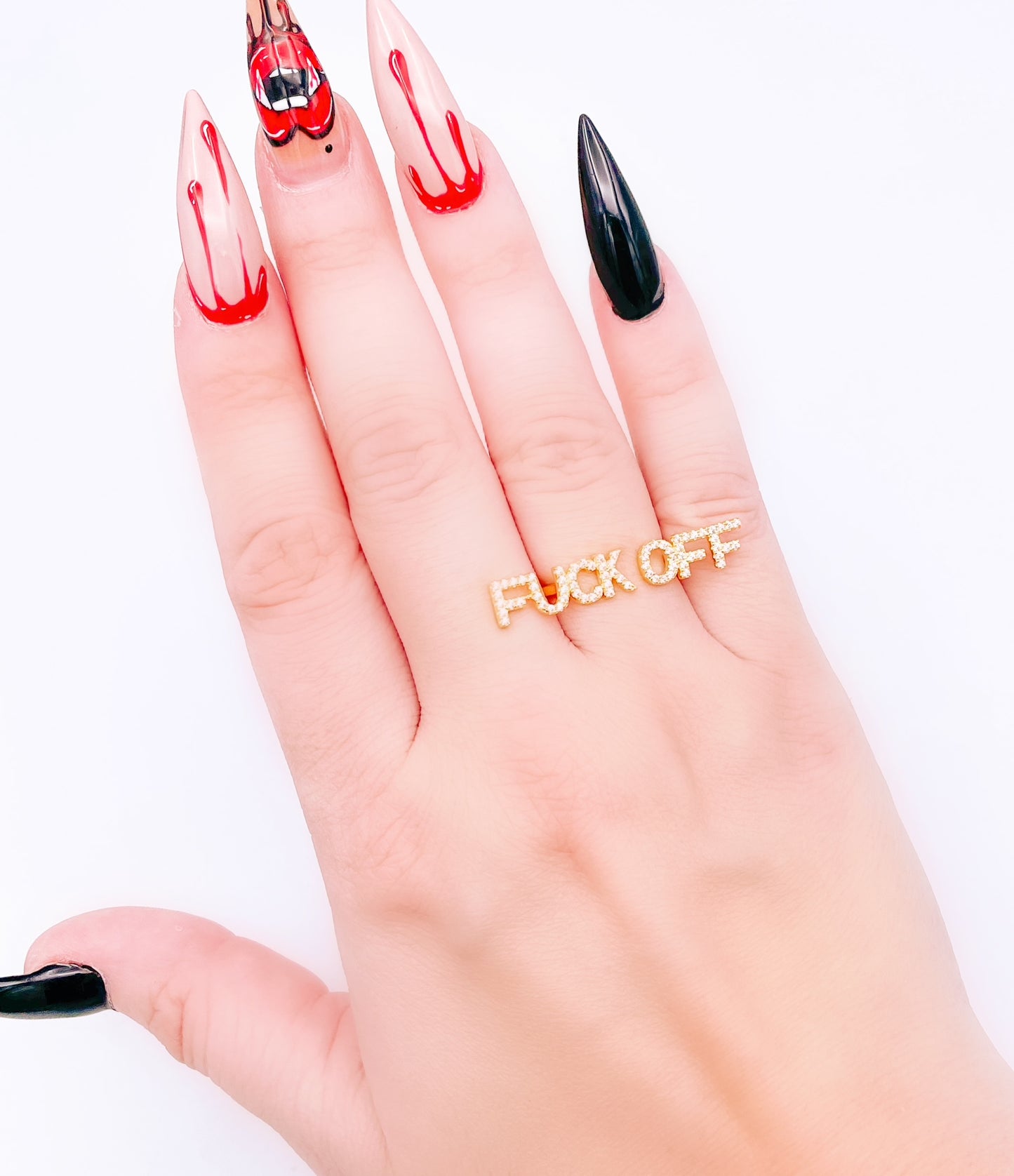 F@@@ OFF Side Set Sized Ring - Silver