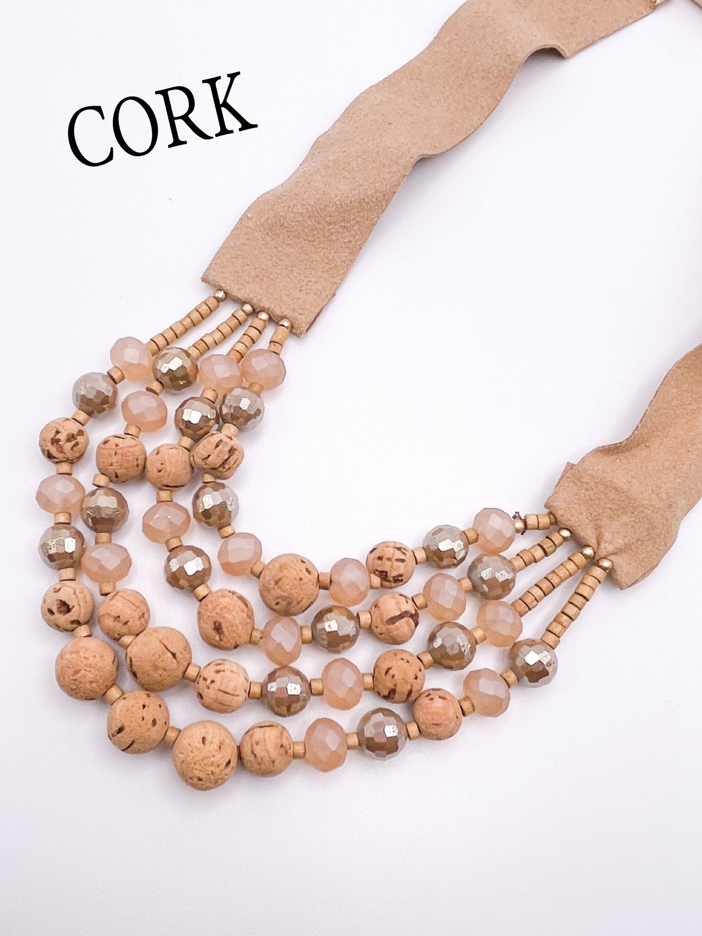 Leather & Cork Necklace