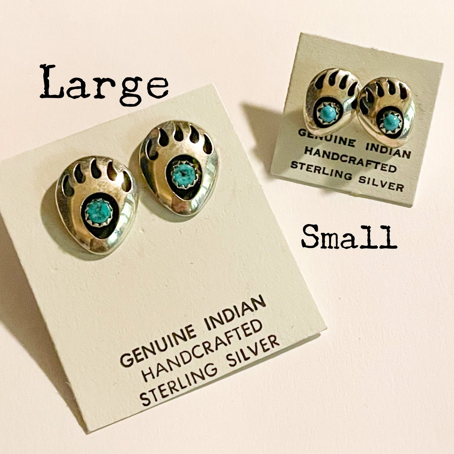 Native American Turquoise Stud - Solid Sterling Silver