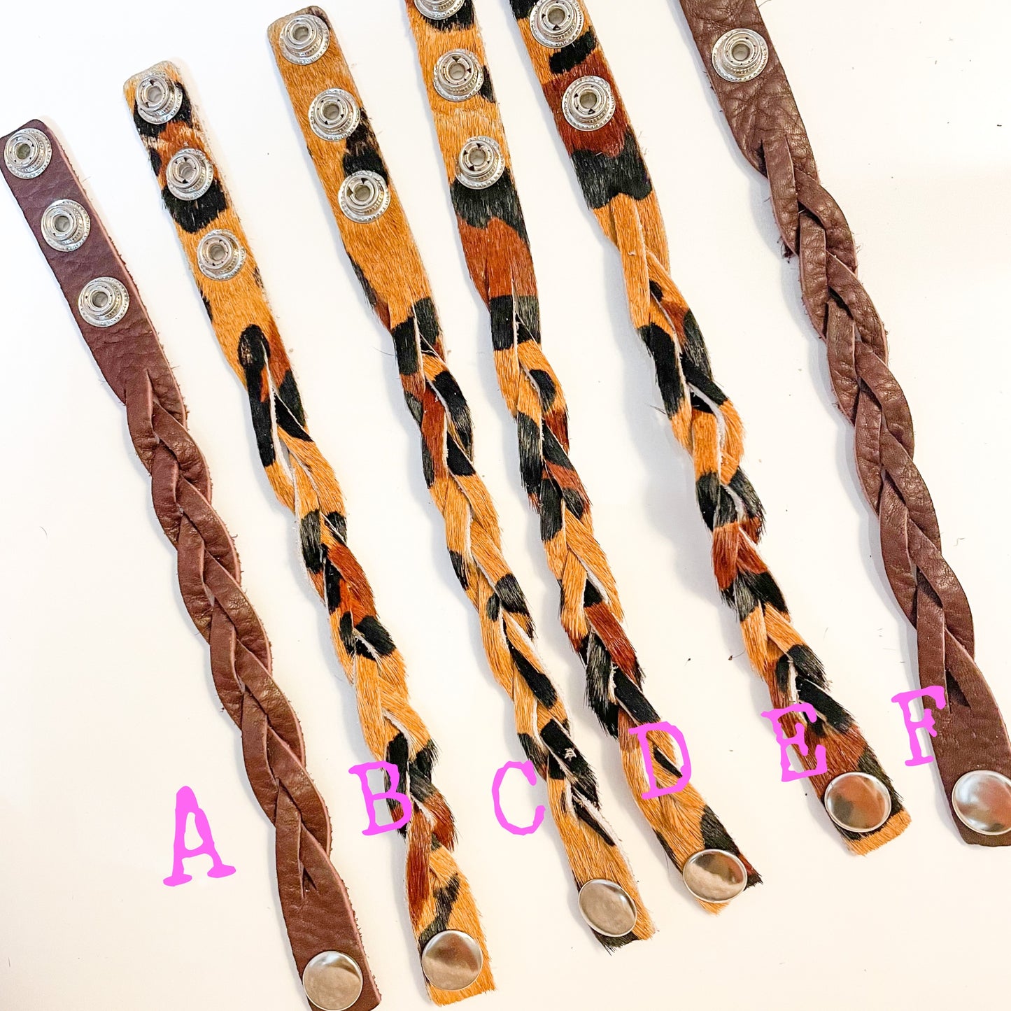 Twisted Leather Bracelets