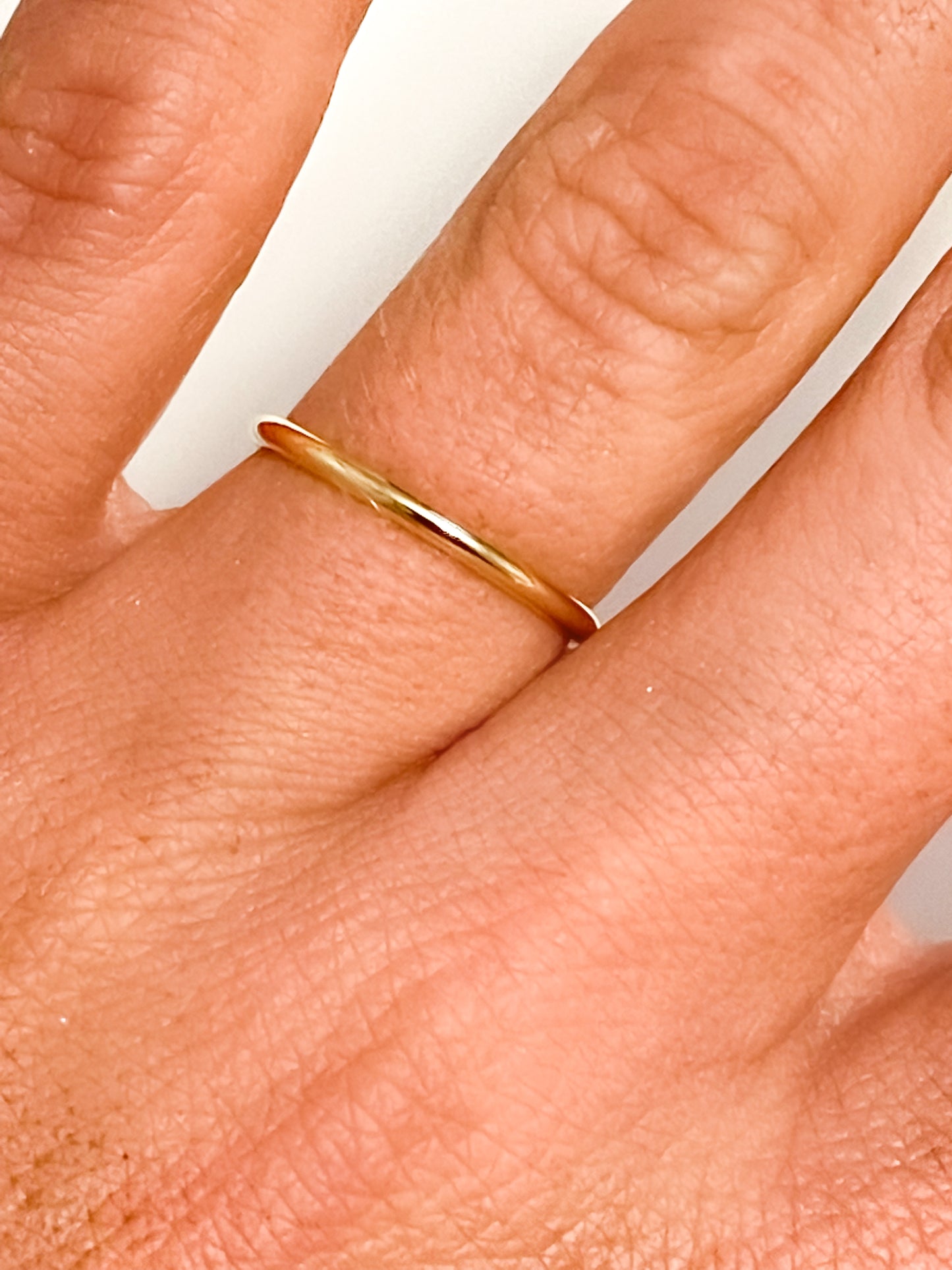 Sleek Simple Size 6.5 Band - 18k gold filled