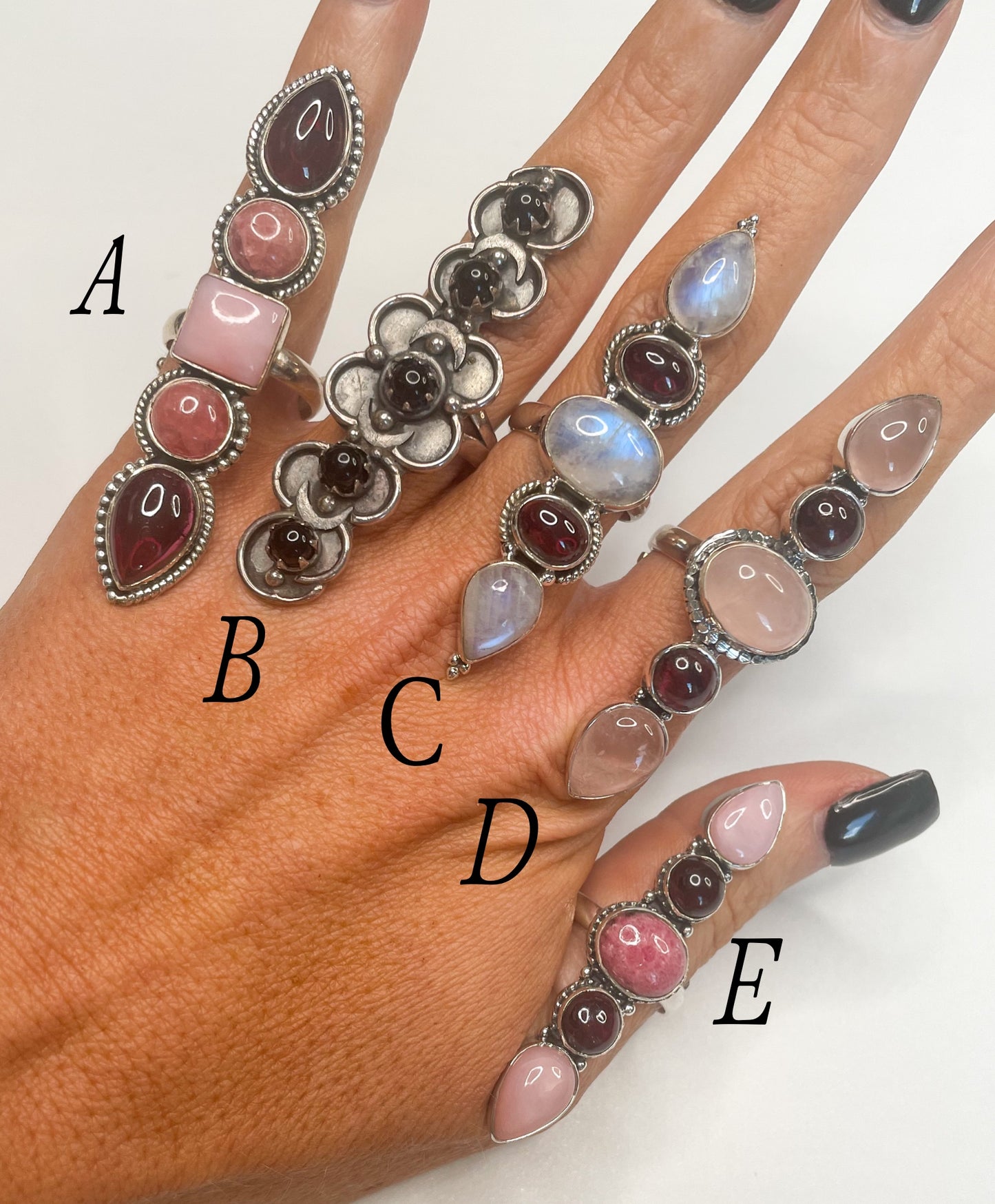 Multi Stone Adjustable Crawler - Solid Sterling Silver