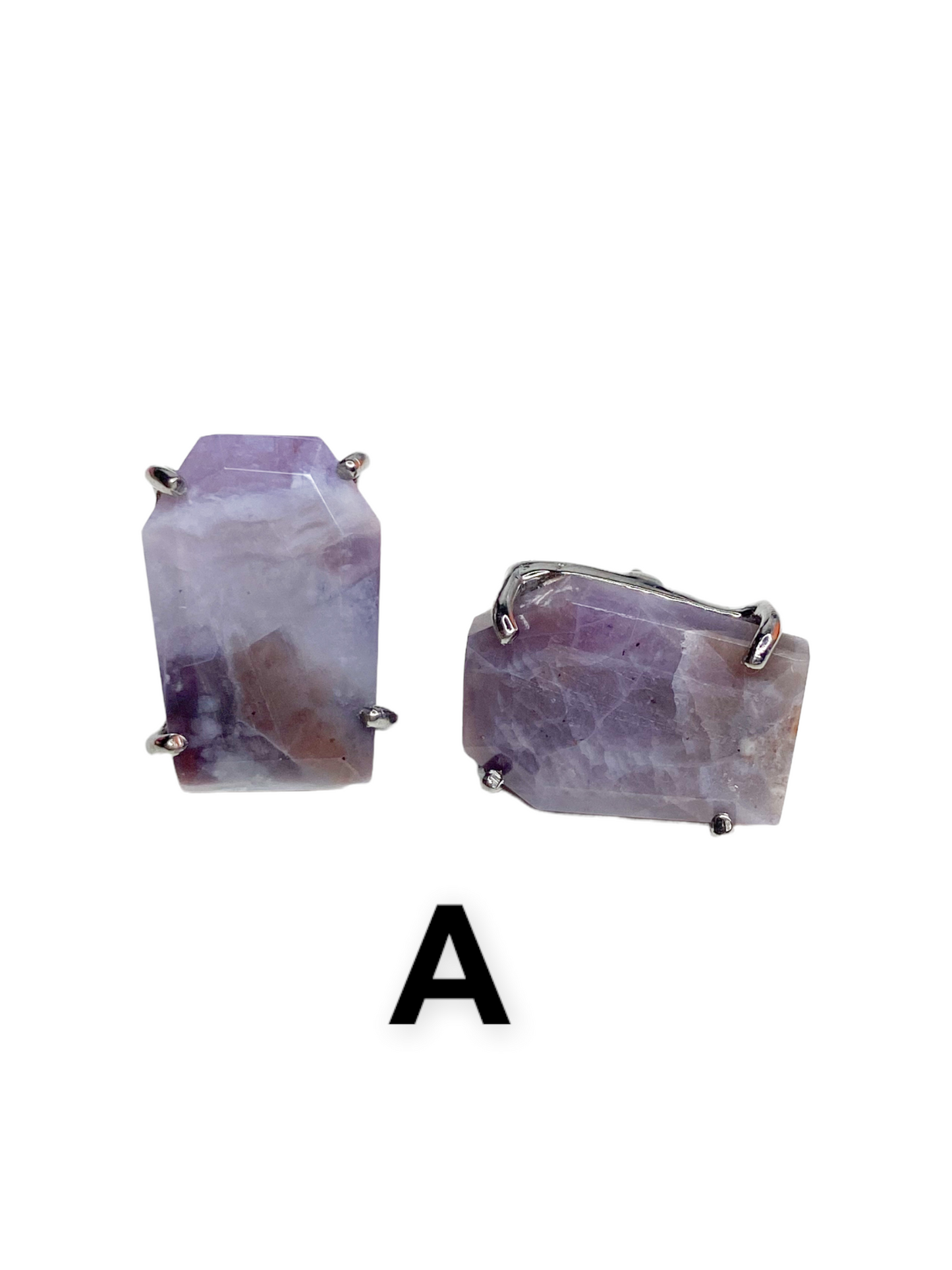 Morado Opal Coffin Studs-Solid Sterling Silver
