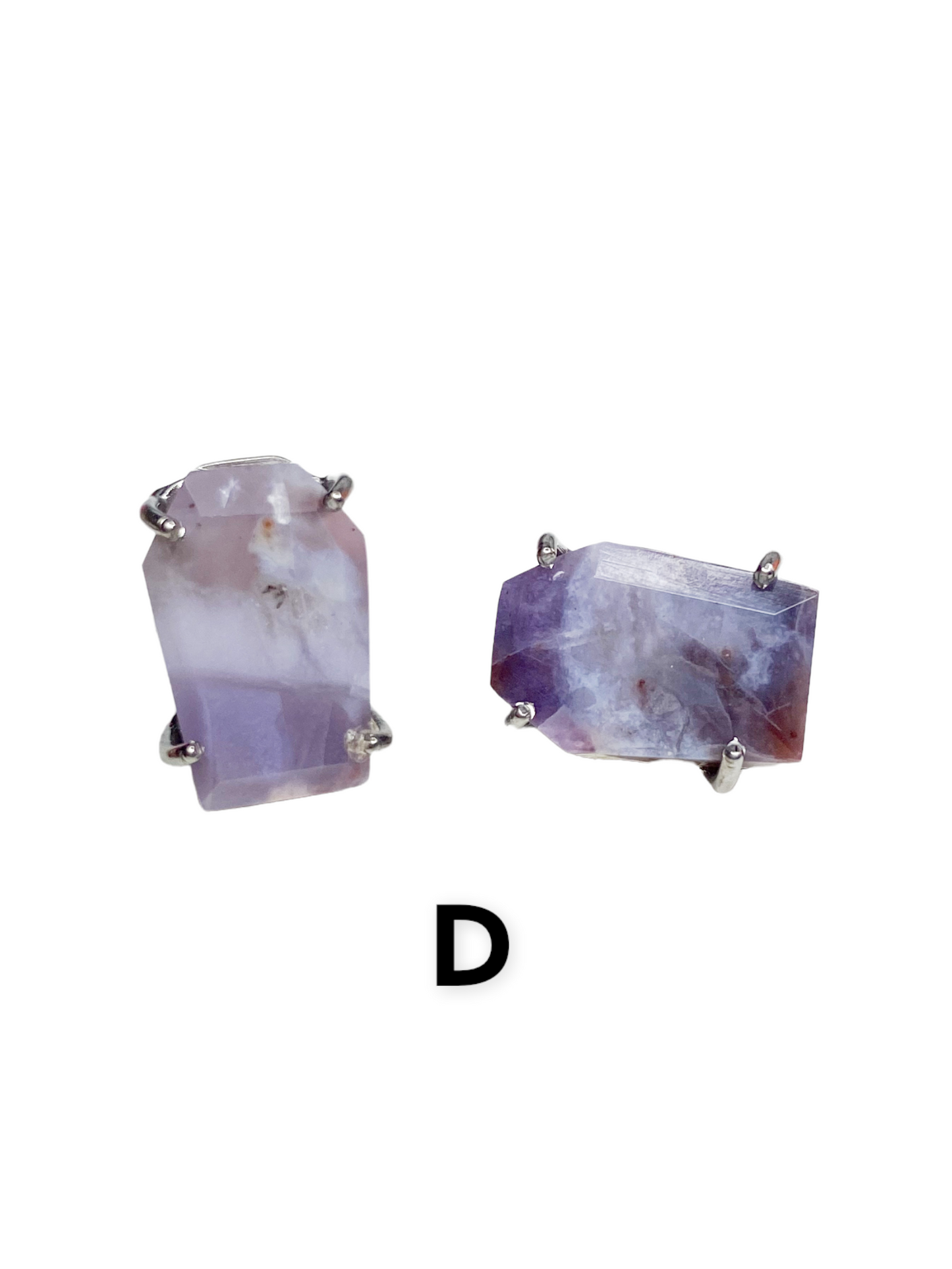 Morado Opal Coffin Studs-Solid Sterling Silver