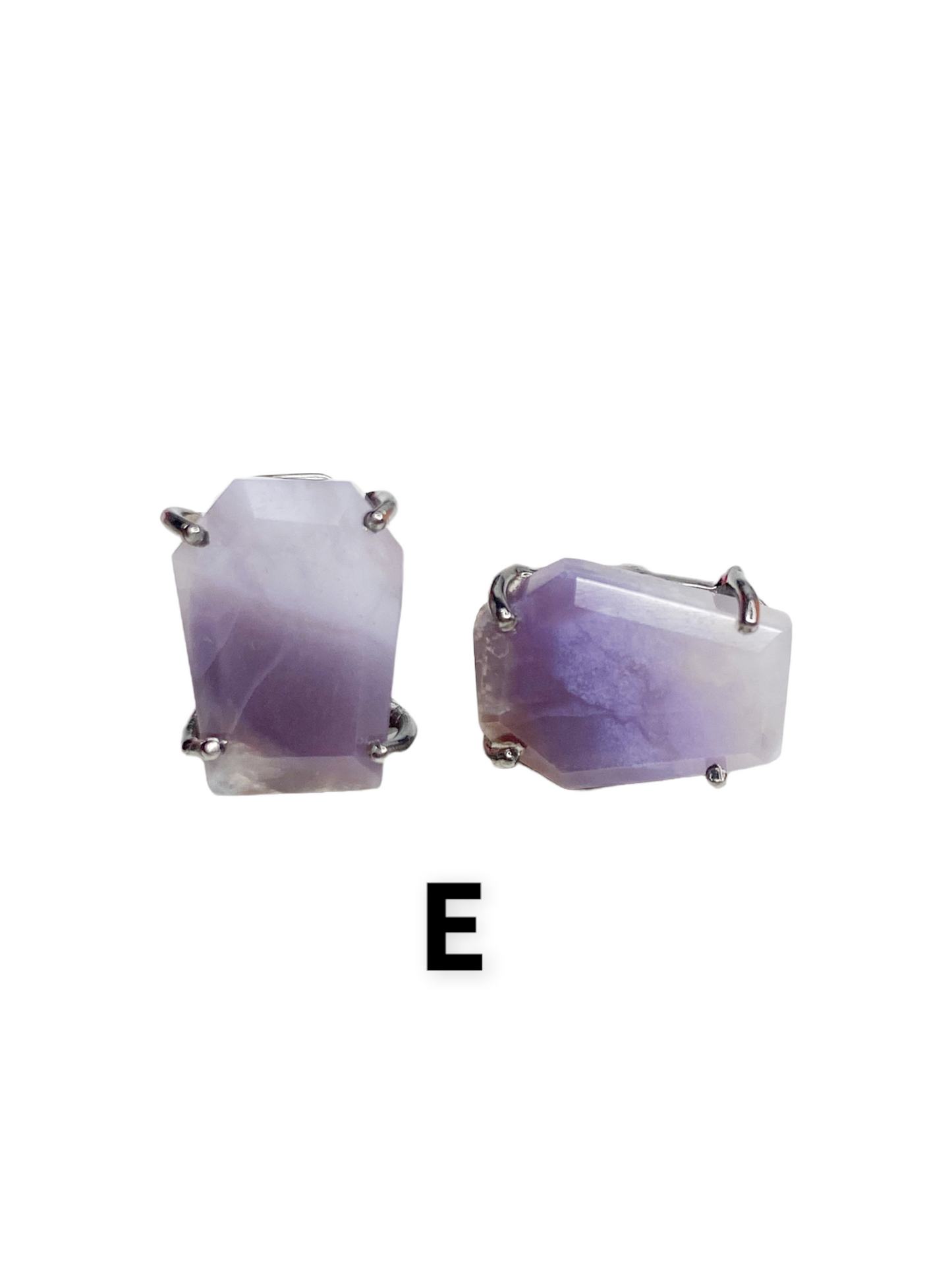 Morado Opal Coffin Studs-Solid Sterling Silver