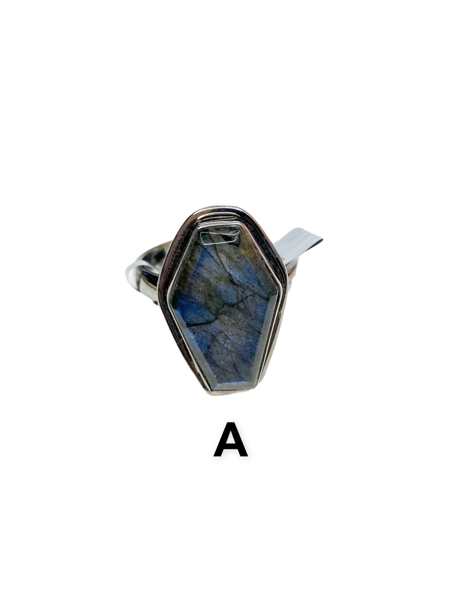 Labradorite Coffin W Lip Rings - SSS