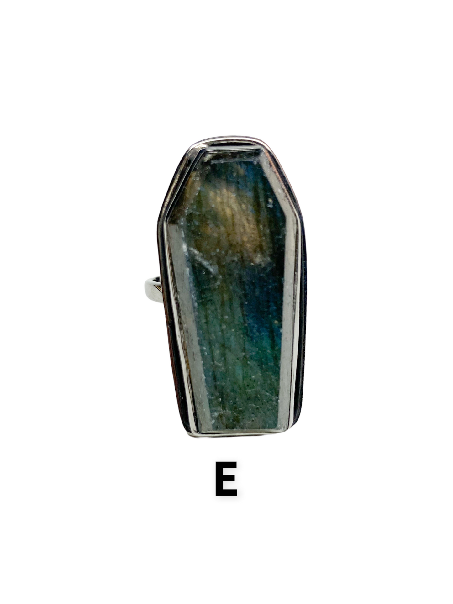 Labradorite Coffin W Lip Rings - SSS