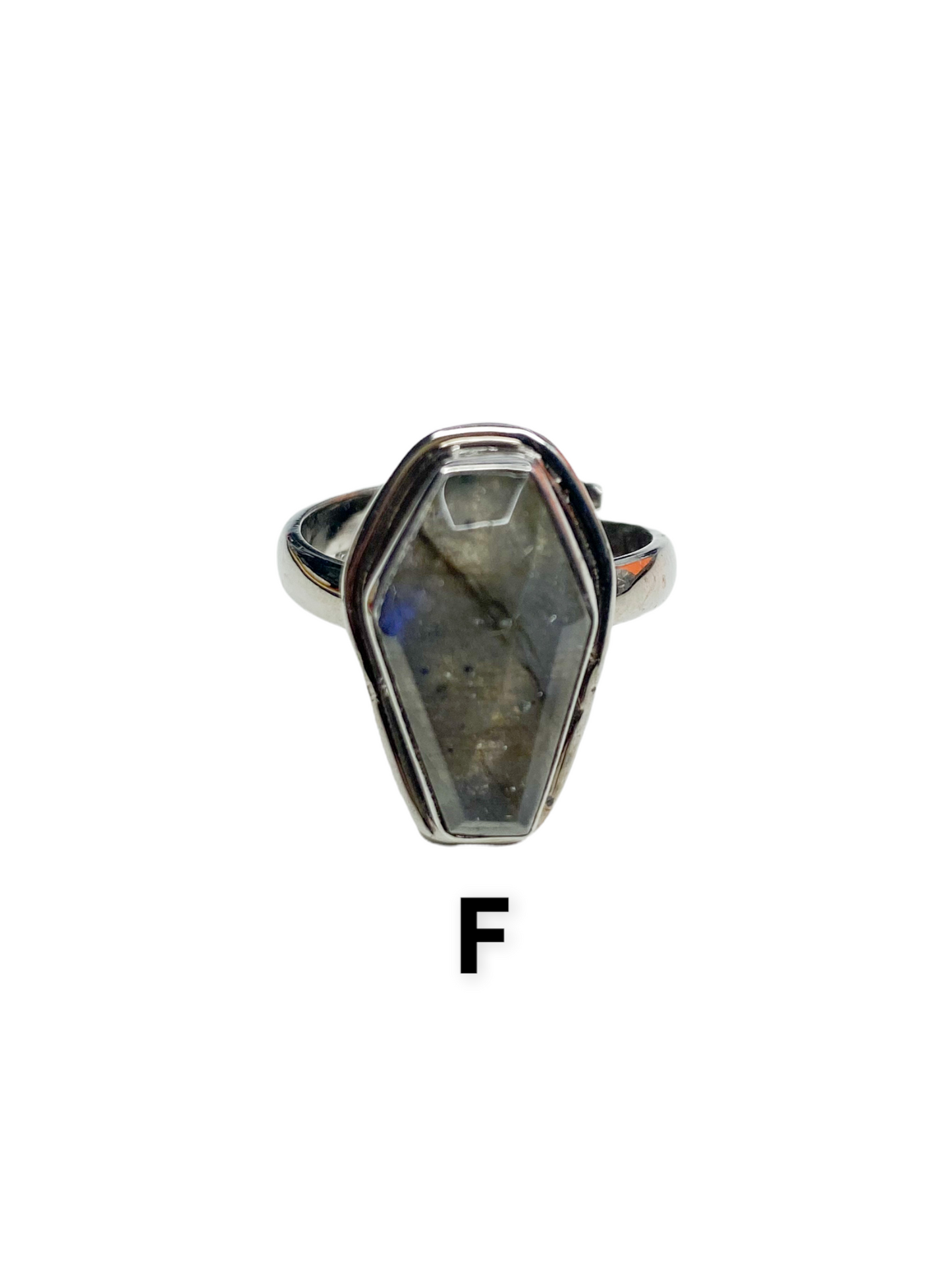 Labradorite Coffin W Lip Rings - SSS