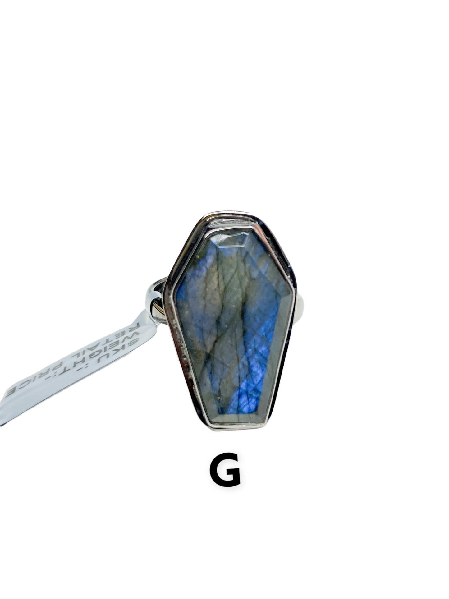 Labradorite Coffin W Lip Rings - SSS