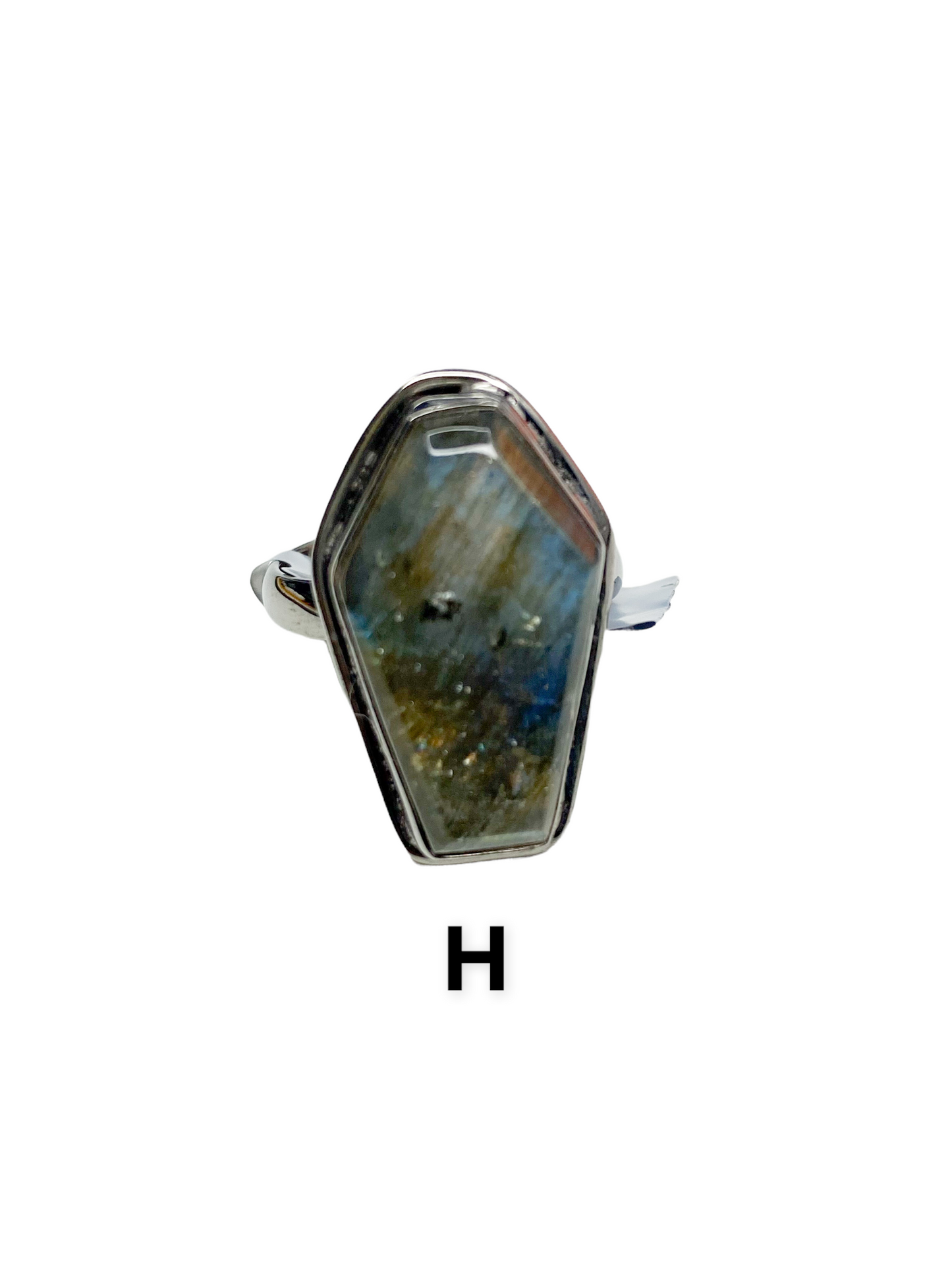 Labradorite Coffin W Lip Rings - SSS