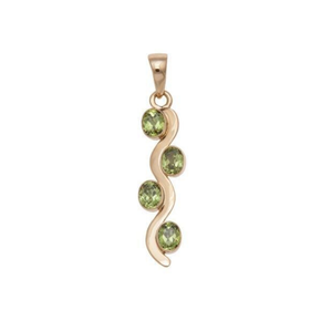 Synthetic Peridot Swiggle Pendent