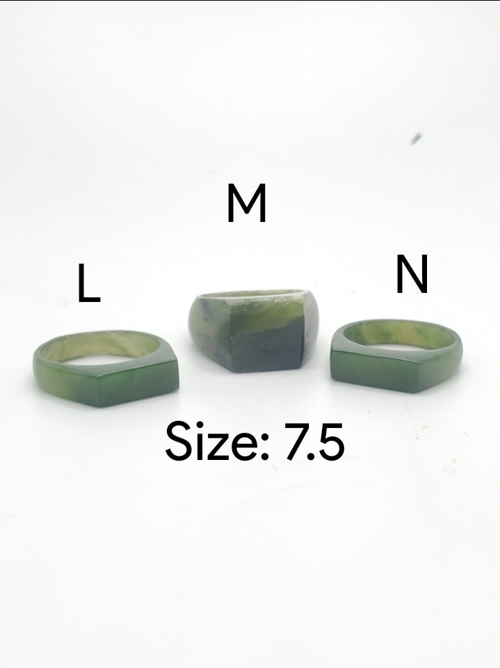 Sized Solid Jade Rings
