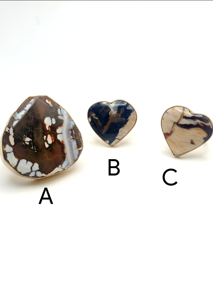 Multi Look Agate Rings - Alchemia