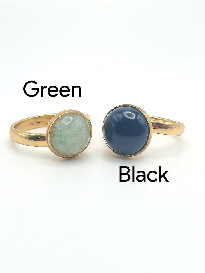 Dainty Polka Dot Stone Ring - Alchemia