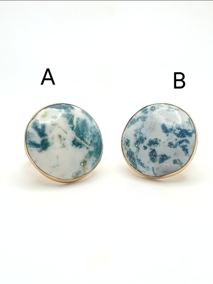 Tree Jasper Polka Dot Adjustable Ring - Alchemia