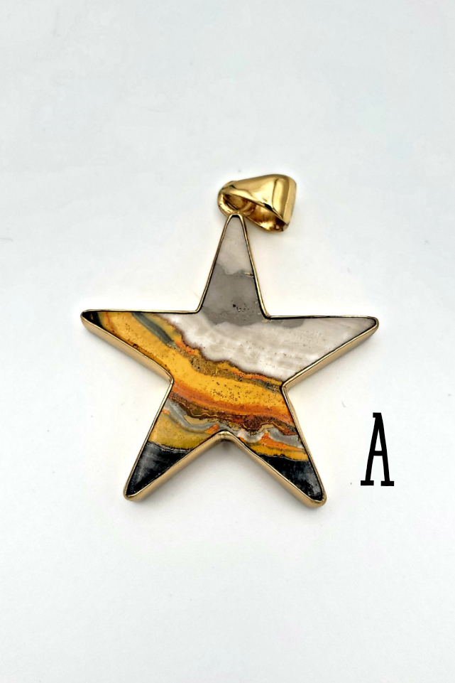 Bumblebee Jasper Star Pendant - Alchemia