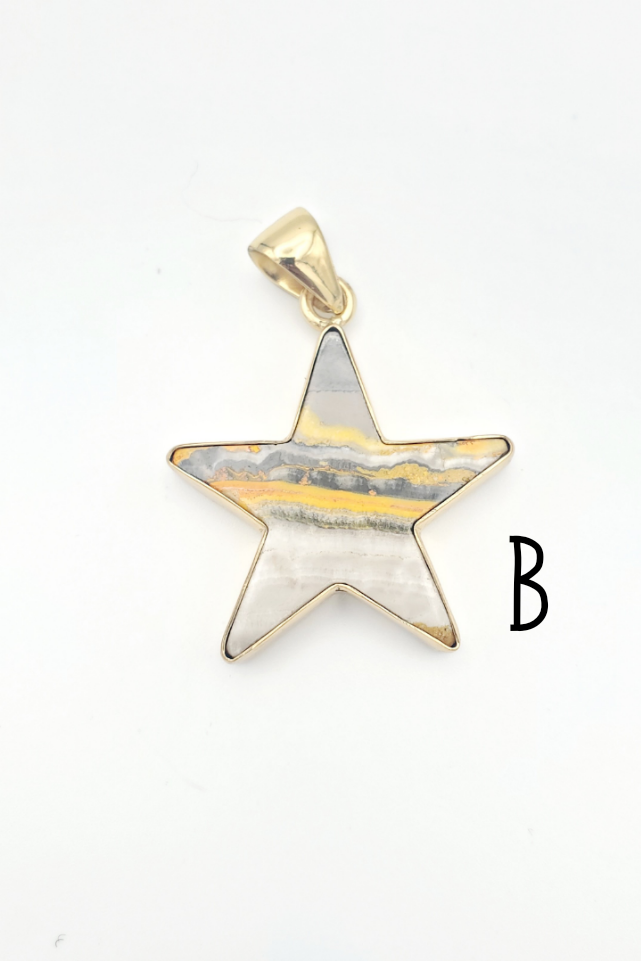 Bumblebee Jasper Star Pendant - Alchemia