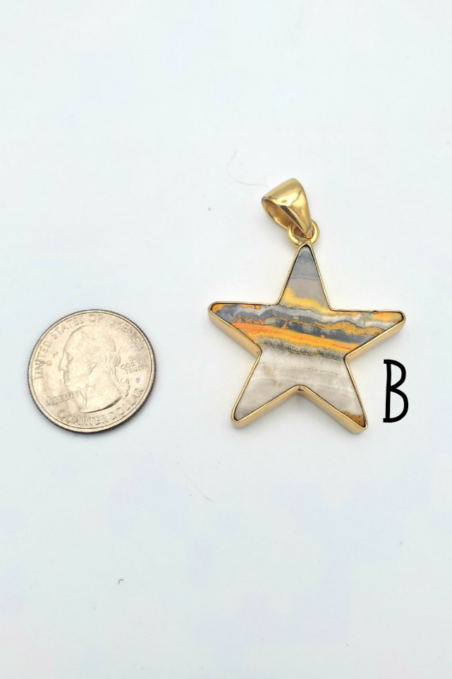 Bumblebee Jasper Star Pendant - Alchemia