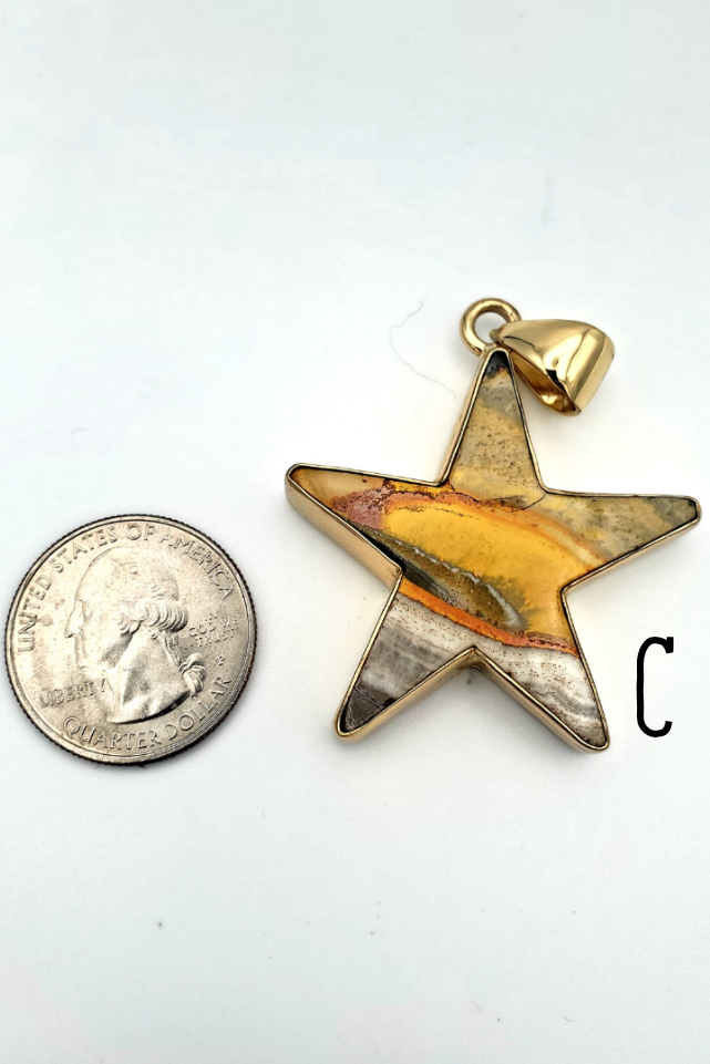 Bumblebee Jasper Star Pendant - Alchemia