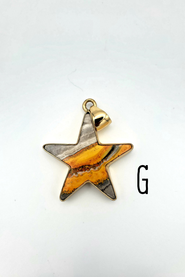 Bumblebee Jasper Star Pendant - Alchemia