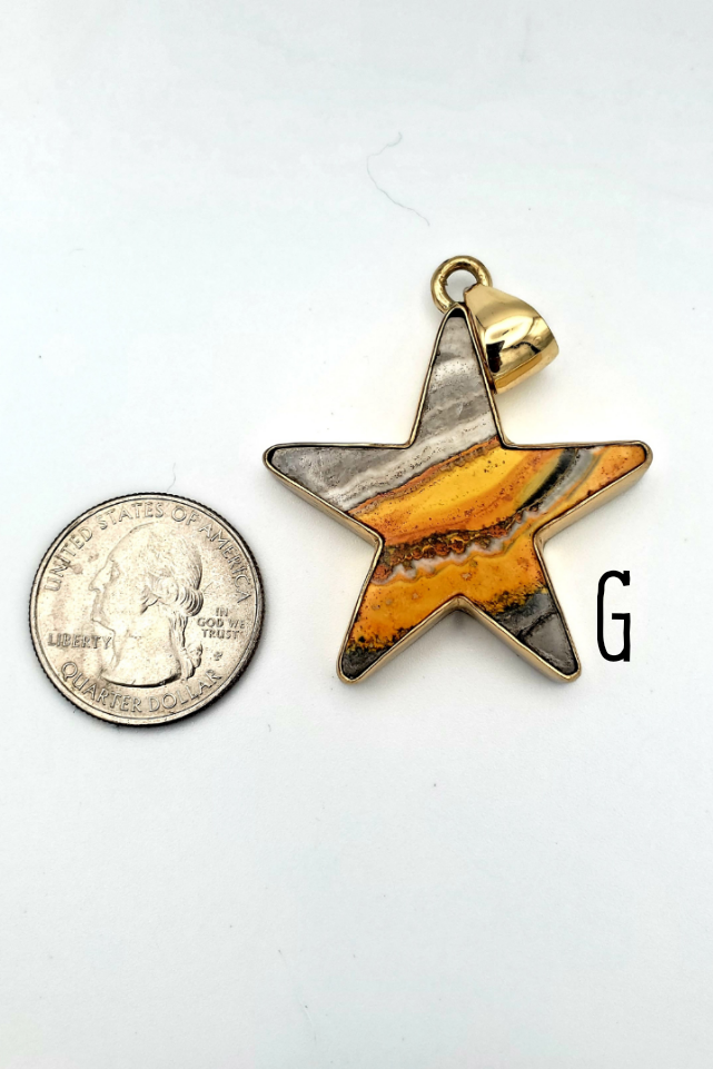 Bumblebee Jasper Star Pendant - Alchemia