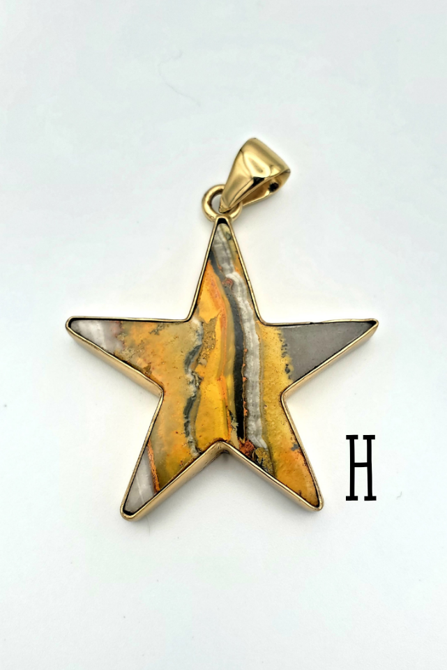 Bumblebee Jasper Star Pendant - Alchemia