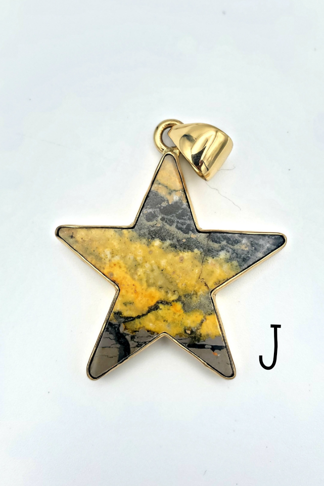 Bumblebee Jasper Star Pendant - Alchemia