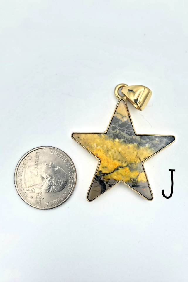 Bumblebee Jasper Star Pendant - Alchemia