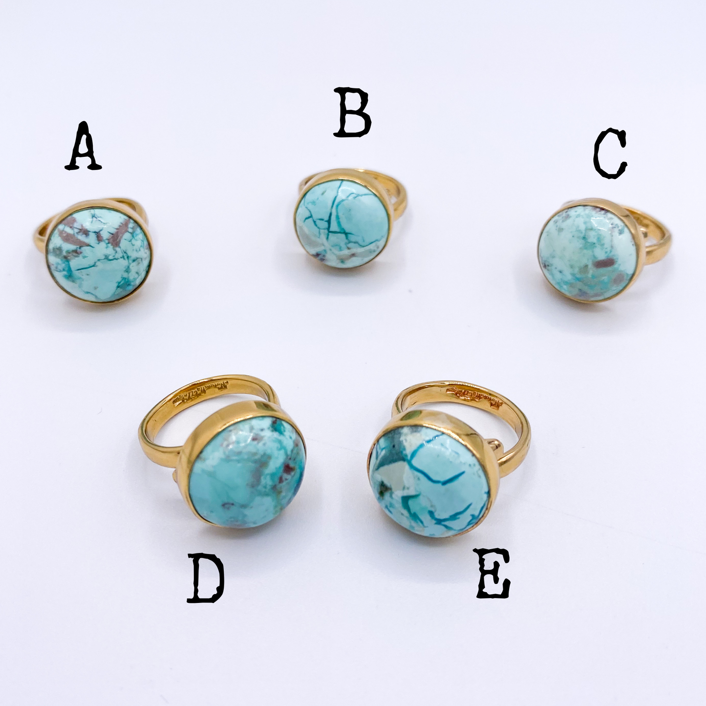 Chrysocolla Adjustable Polka Dot Ring - Alchemia