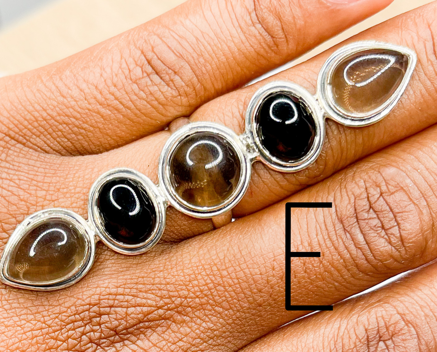 Multi Stone Adjustable Crawler Rings - Solid Sterling Silver