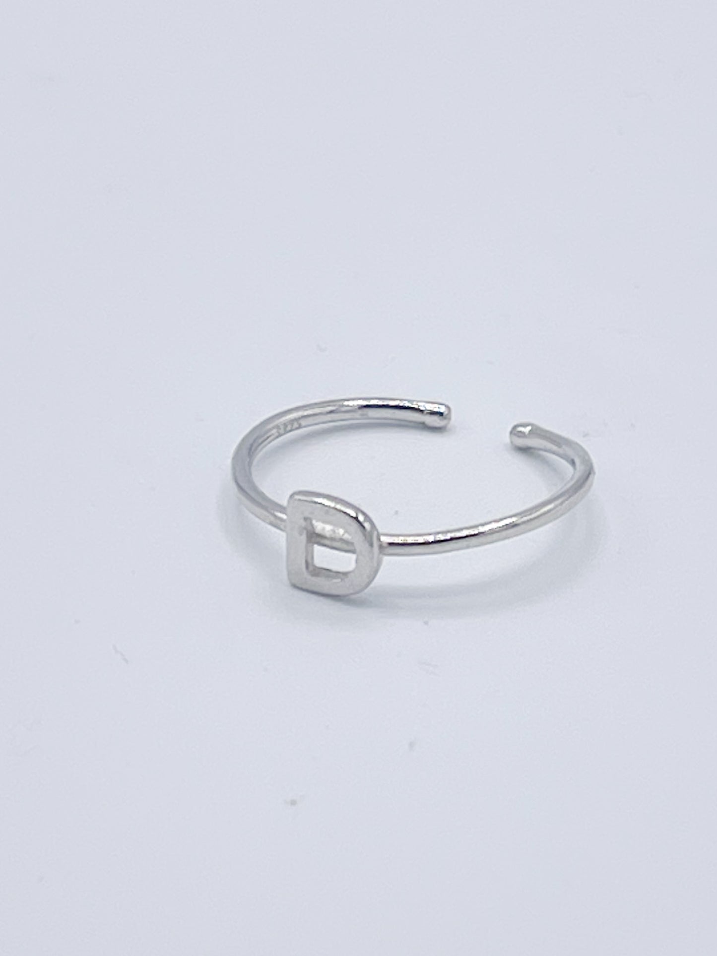 Dainty Initials Midi Rings-Solid Sterling Silver