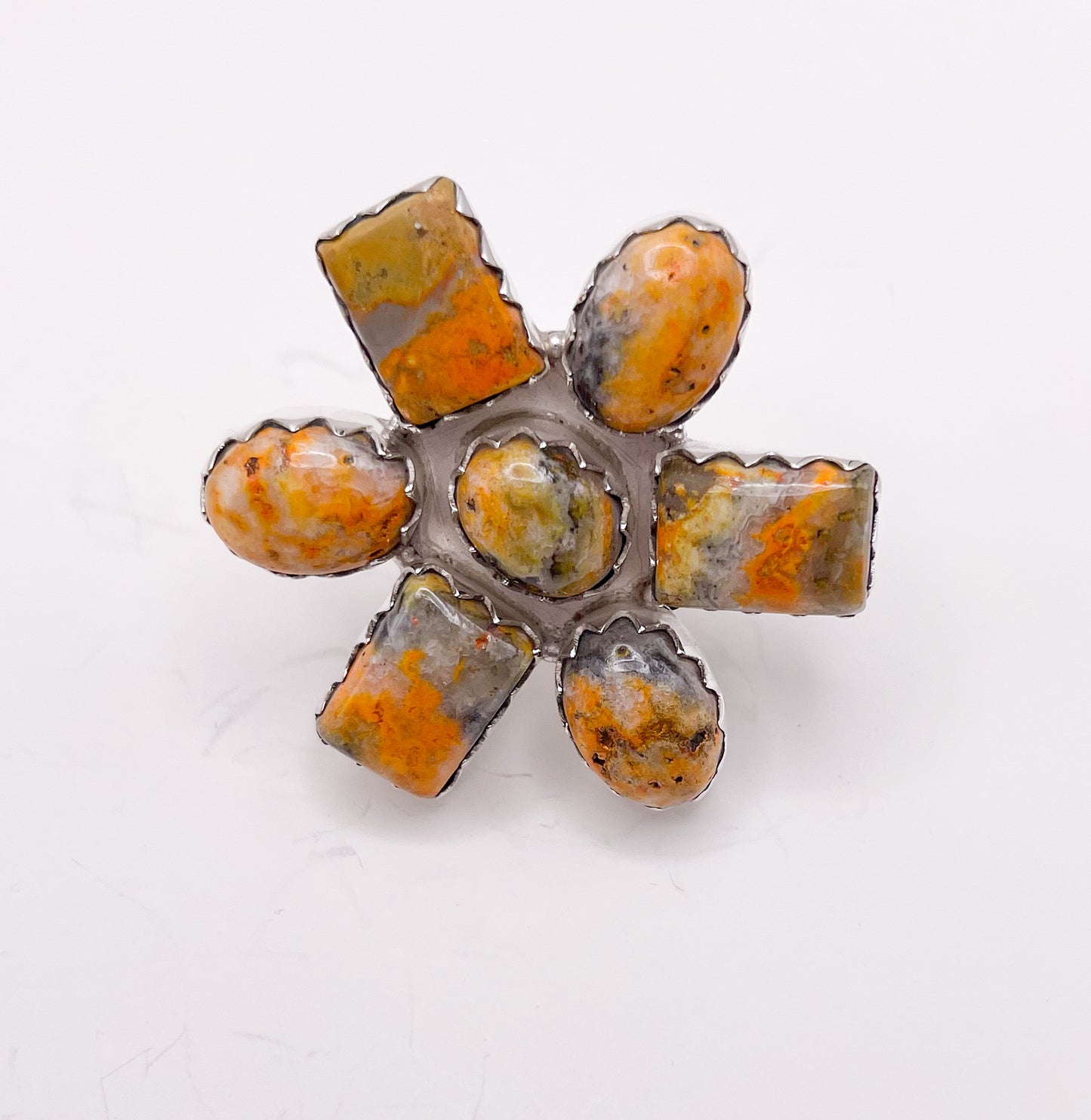 Sterling Silver Bumble Bee Jasper Ring