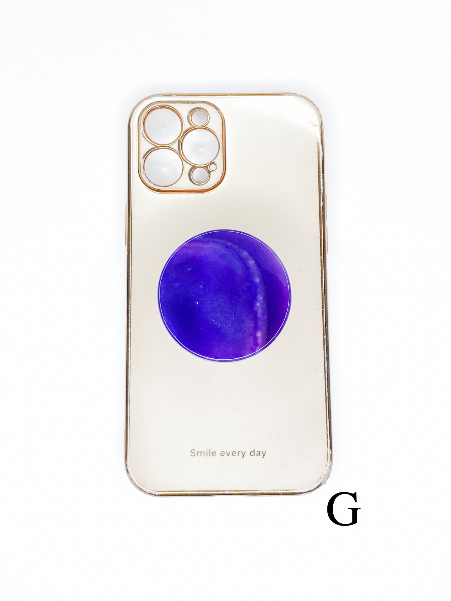 Purple Round Phone Stone