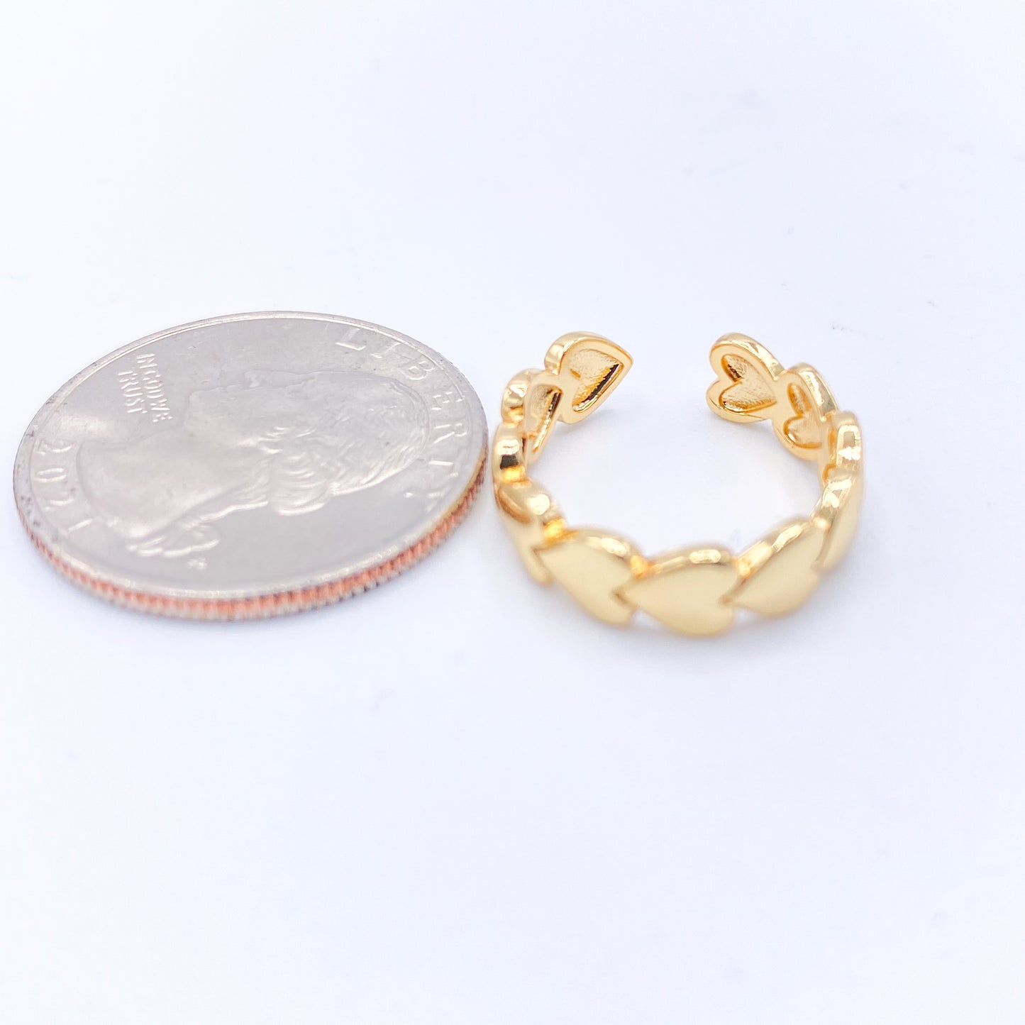 Midi Heart Ring -18k Gold Filled