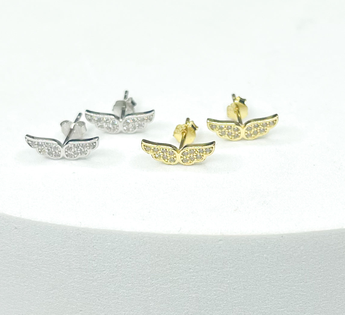 Dainty CZ Angel Studs-SSS